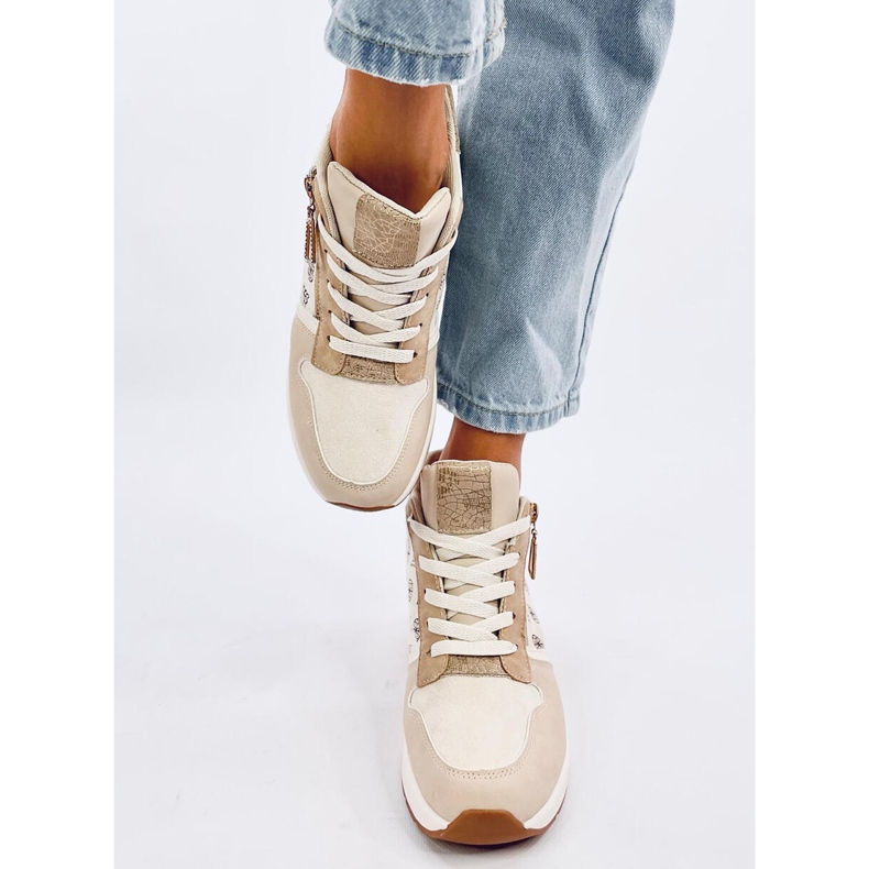 Telts Sneakers con zeppa beige 1
