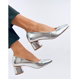 Décolleté con tacco alto Shers Silver d'argento 1