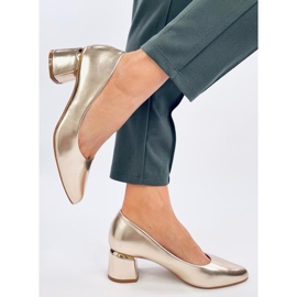 Décolleté con tacco alto Shers Gold d'oro 2