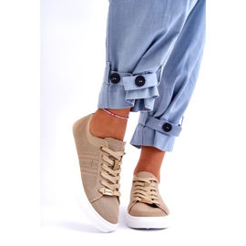 Sneakers stringate da donna Beige Etna 2