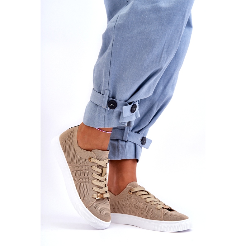 Sneakers stringate da donna Beige Etna 3