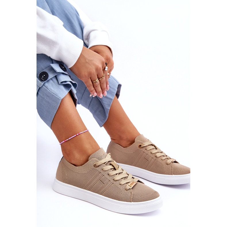Sneakers stringate da donna Beige Etna 4