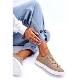 Sneakers stringate da donna Beige Etna 5
