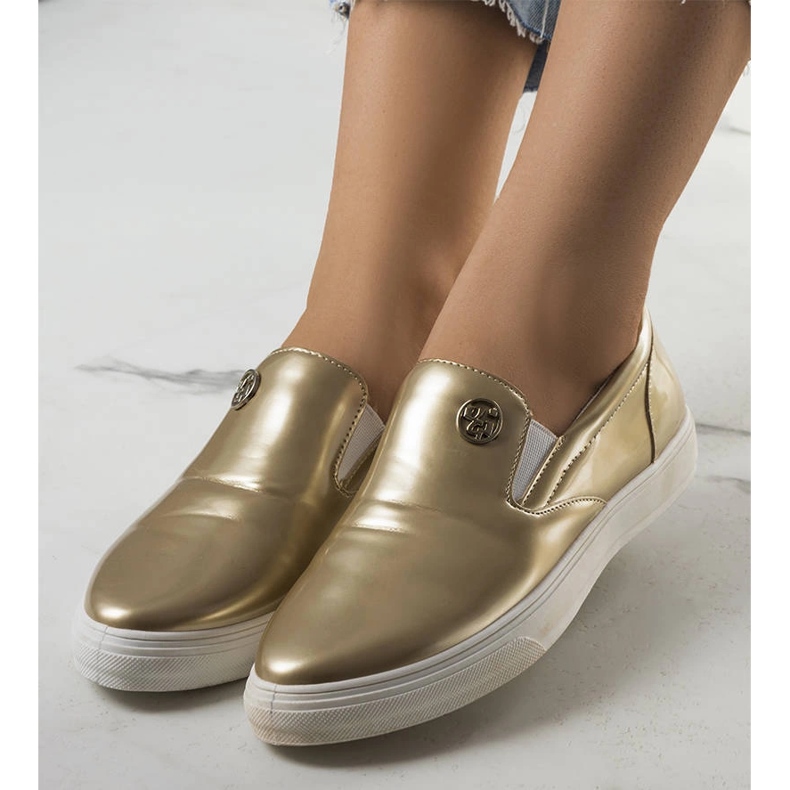 Scarpe da ginnastica Slip On Taastru dorate d'oro 1