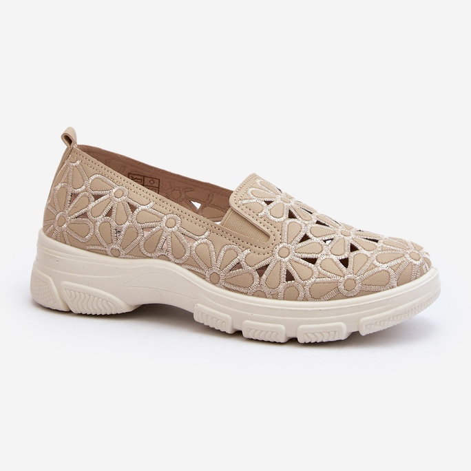 Scarpe Traforate Emilei da Donna Beige 1