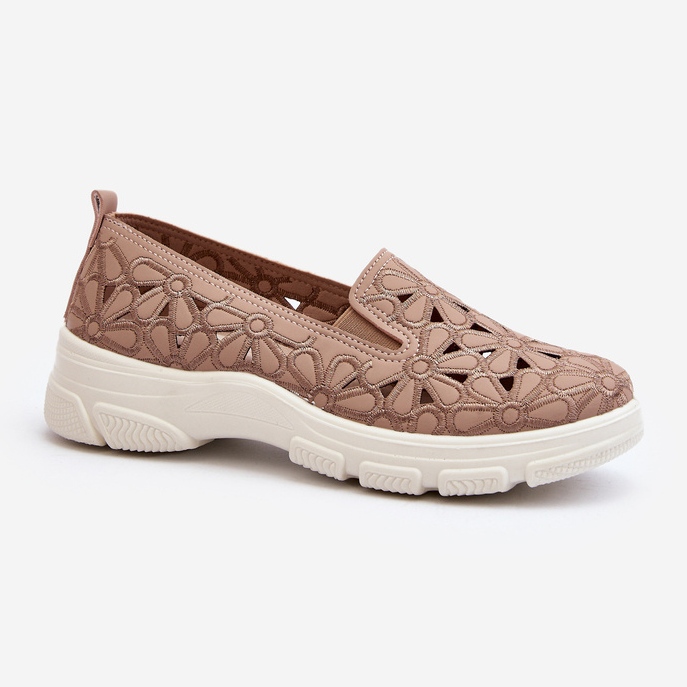 Scarpe Traforate da Donna Rosa Emilei beige 1