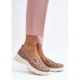 Scarpe Traforate da Donna Rosa Emilei beige 2