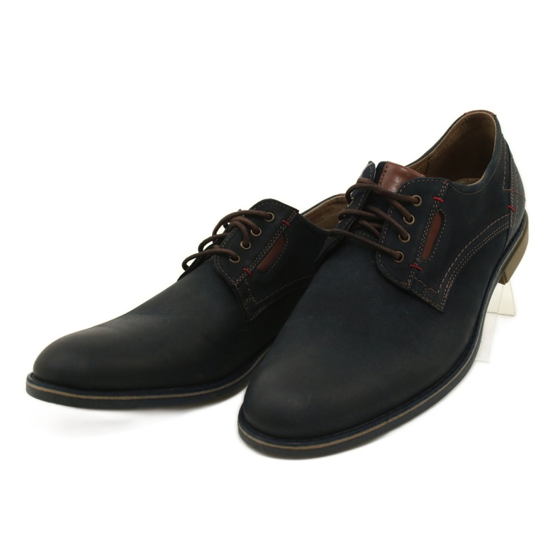 Scarpe Riko Scarpe in pelle maschile 804 blu navy 2