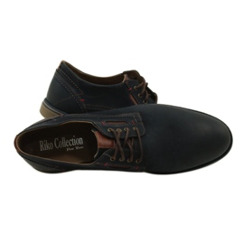 Scarpe Riko Scarpe in pelle maschile 804 blu navy 4