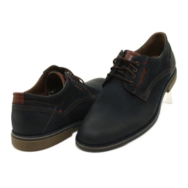 Scarpe Riko Scarpe in pelle maschile 804 blu navy 3