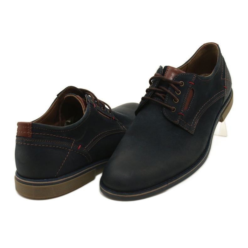 Scarpe Riko Scarpe in pelle maschile 804 blu navy 3