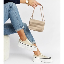 Sneakers beige sulla piattaforma Plesio 1