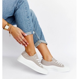 Sneaker Blais con plateau grigia grigio 1