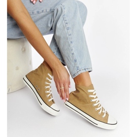 Sneakers alte marroni di Efren beige 1