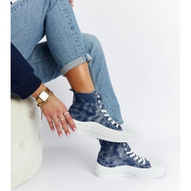 Sneakers con plateau Vicente blu navy 1