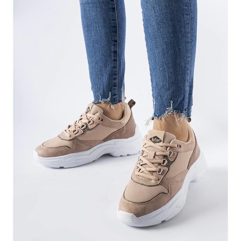 Scarpe da ginnastica sportive in polvere Lee Cooper rosa 1