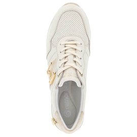 Scarpe sportive in pelle, sneakers da donna, beige Remonte D1322-60 1