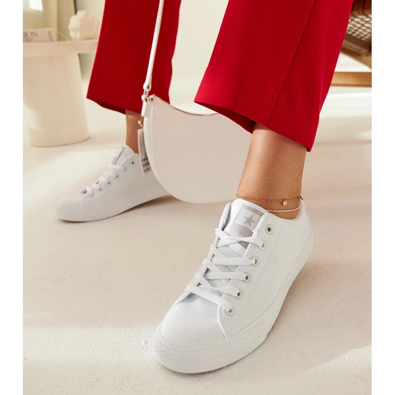 Sneaker Rocky in tessuto bianco bianca 1