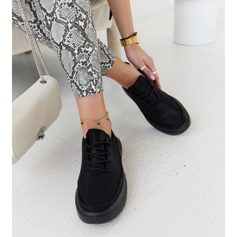 Scarpe da ginnastica nere con plateau Lori nero 1
