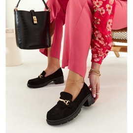 Mocassini Sherie in camoscio nero 1