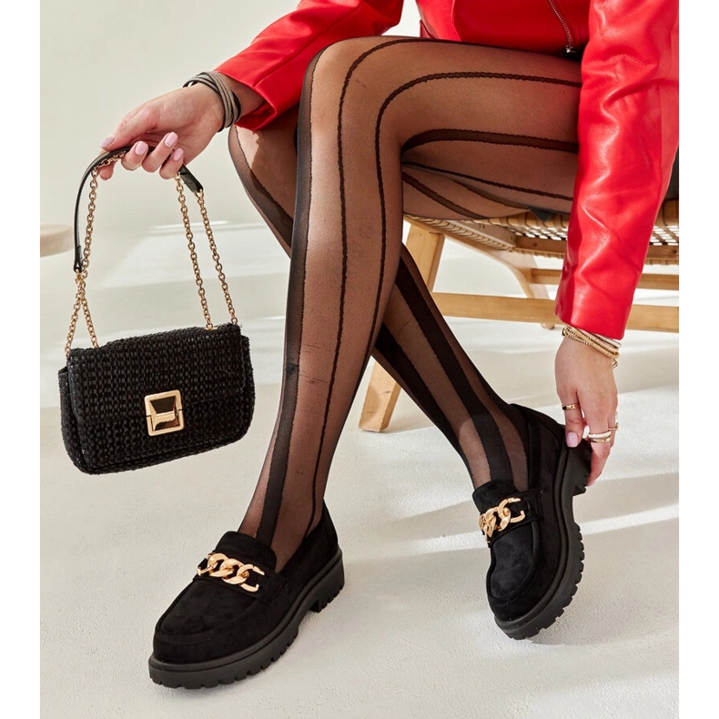 Mocassini Elenor in camoscio nero 2