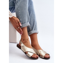 Zazoo 40407 Sandali in pelle da donna Oro d'oro 2