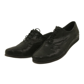 Scarpe nere di Angello Scarpe da donna legate in pois 303 nero 2