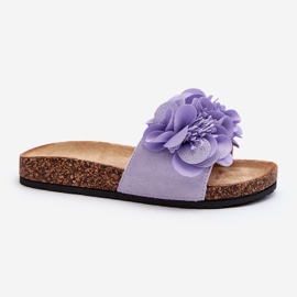 Infradito da donna con fiori, viola Lulania 2
