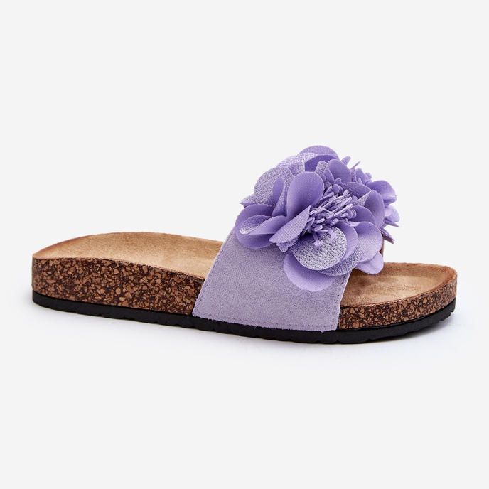 Infradito da donna con fiori, viola Lulania 2