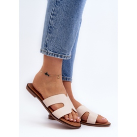 Infradito ritagliate da donna Beige Lumossa 2