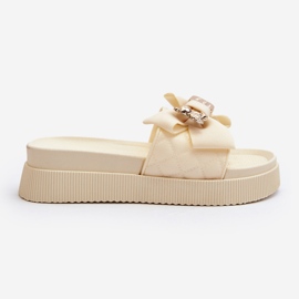 Infradito Beige da Donna Con Fiocco e Orsetto Katterina 1