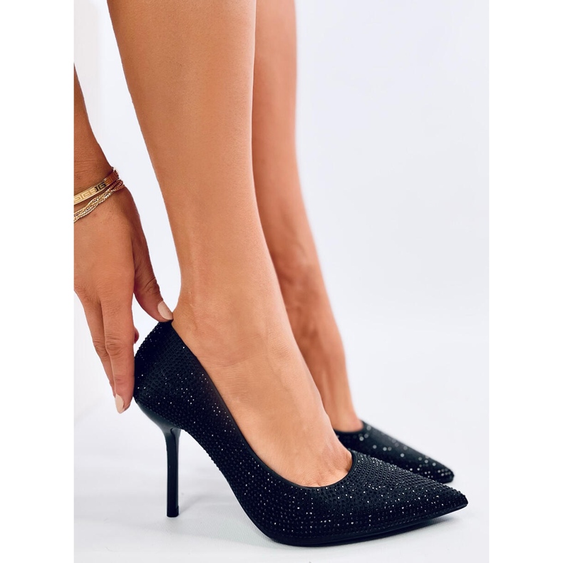 Paulis Scarpe con tacco da donna nere con zirconi nero 2