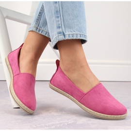 Espadrillas slip-on da donna in pelle scamosciata, colore rosa Potocki W16009 1