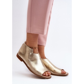 Sandali in pelle da donna Laura Messi 2443 Oro d'oro 2