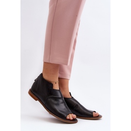 Sandali in pelle da donna Laura Messi 2443 Neri nero 2