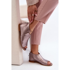 Sandali in pelle da donna Laura Messi 2443 Oro rosa 1
