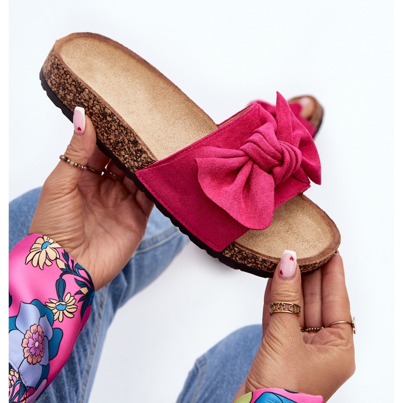 Infradito Da Donna Con Fiocco Fucsia Ezephira rosa 2