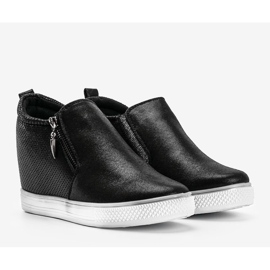 Sneakers Avery da donna nere lucide nero 1