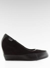 Décolleté con zeppa in stile sportivo 6088 nero 1