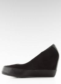 Décolleté con zeppa in stile sportivo 6088 nero 2