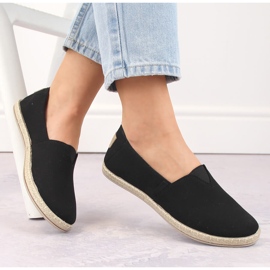 Espadrillas slip-on nere da donna Potocki 16308 nero 1
