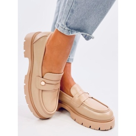 Mocassini Sidney Khaki con plateau beige 2