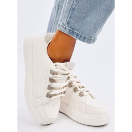 Sneaker Sadri Beige con lacci spessi 2