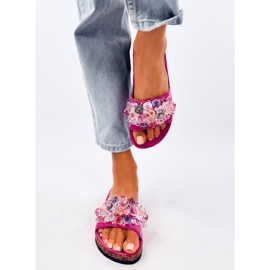 Infradito in sughero con pietre Maliv Fucsia rosa 1