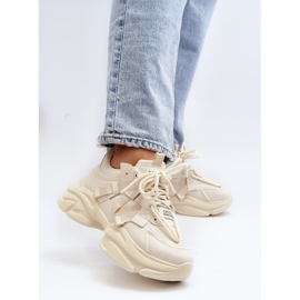 Sneakers Windamella da Donna Beige con Suola Grossa 2