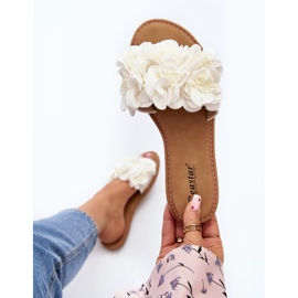 Infradito da donna con fiori bianchi Eelfan bianca 2