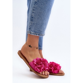 Infradito Da Donna Con Fiori Fucsia Eelfan rosa 2