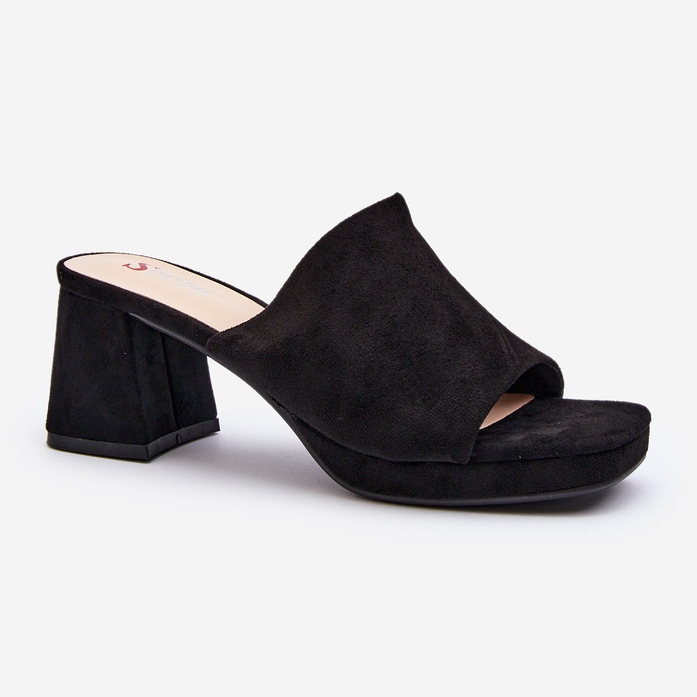 Infradito nere con tacco alto da donna Bralya nero 2