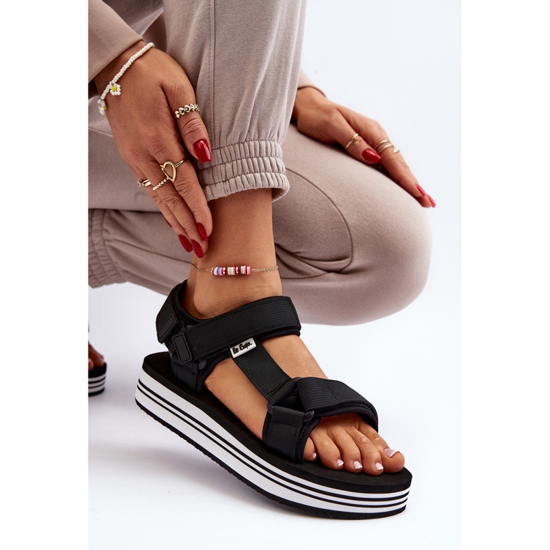 Sandali con plateau da donna Lee Cooper LCW-24-05-2753 Neri nero 1