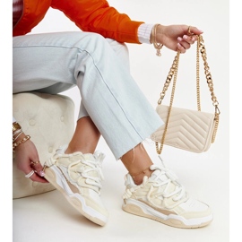 Sneakers beige con inserti in tessuto Melilot 1